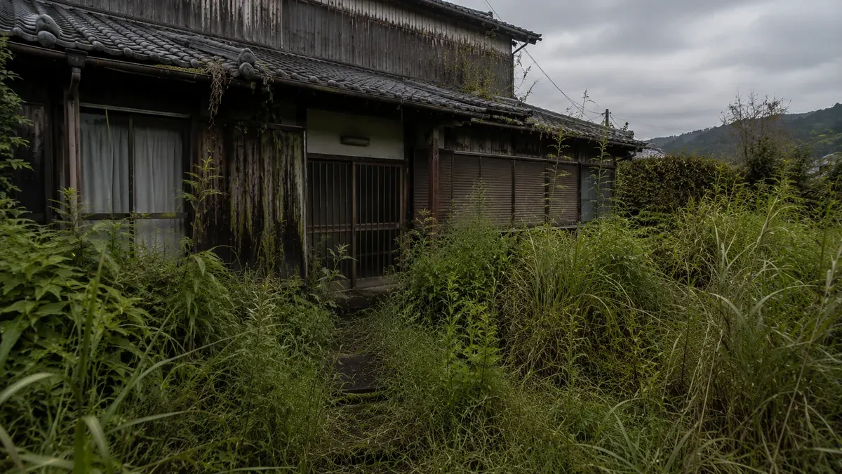 管理されていない空き家の外観