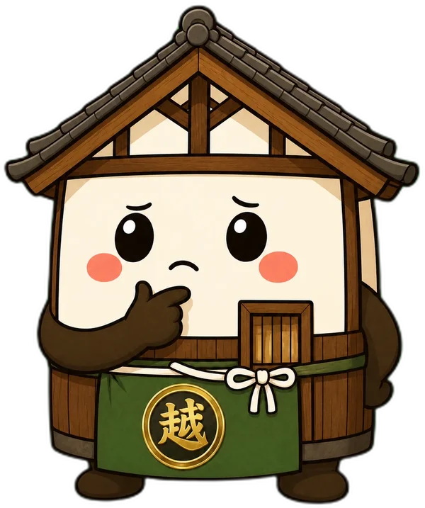 考え込む越太郎