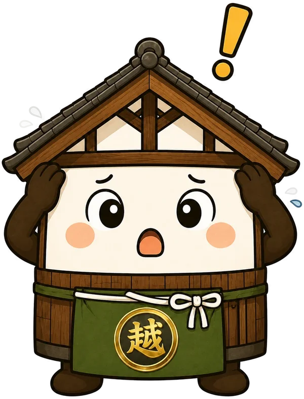 放置リスクに警告する越太郎